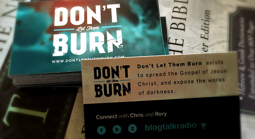 Don't Let Them Burn Business Cards
